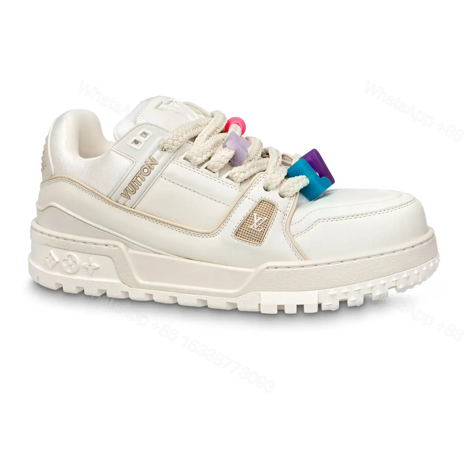 LOUIS VUITTON LV TRAINER MAXI SNEAKERS IN WHITE – LSVT335 — view 1