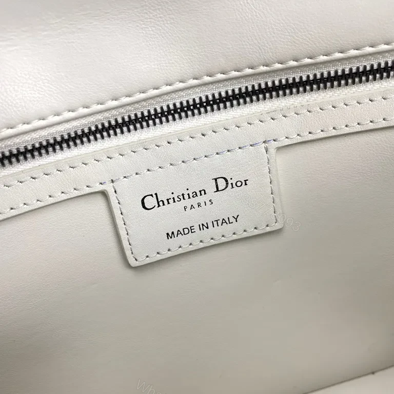 View 2 of Ivory Quilted Leather Shoulder Bag - Signature Hardware Modern Elegance