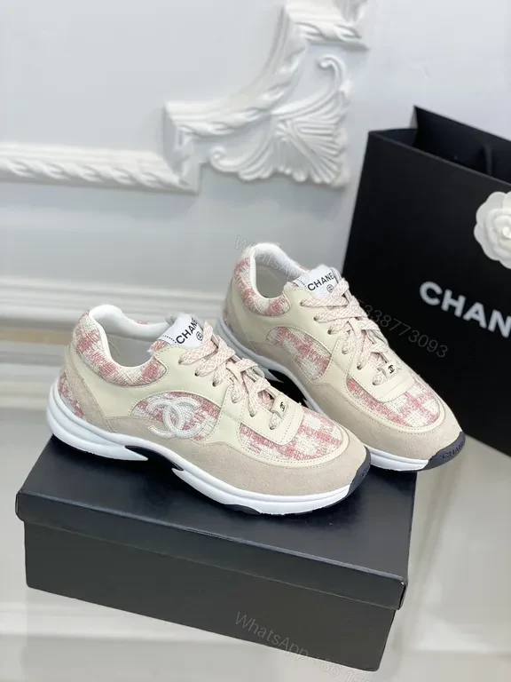 Chanel-Inspired Knit & Suede Sneaker: Subtle Luxe Edge — view 1