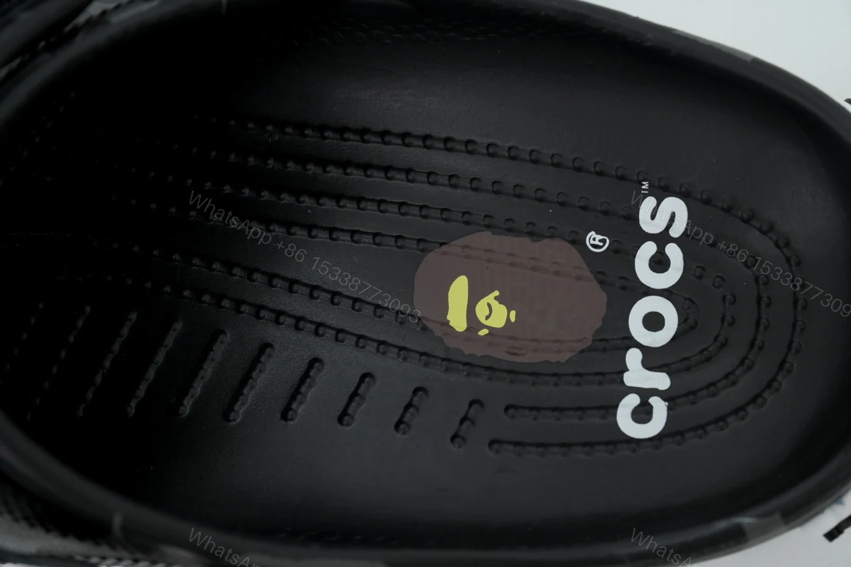 View 5 of BAPE x Crocs Classic Clog 'ABC Camo - Black'