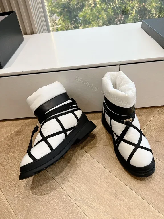 View 5 of Quilted Ankle Boots with Chanel-Inspired Strap - All-Day Comfort