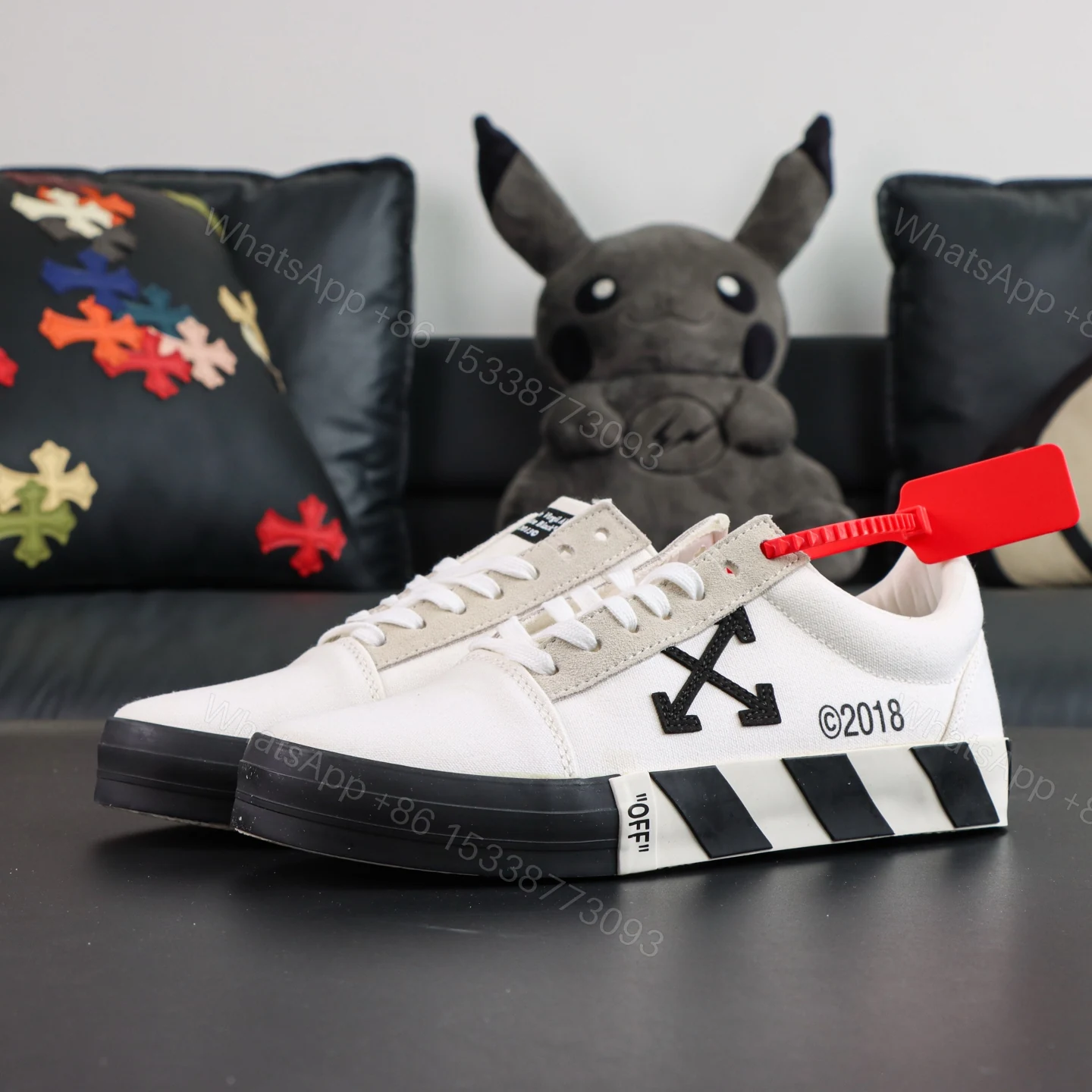 View 9 of Off White Low Vulcanised White Black