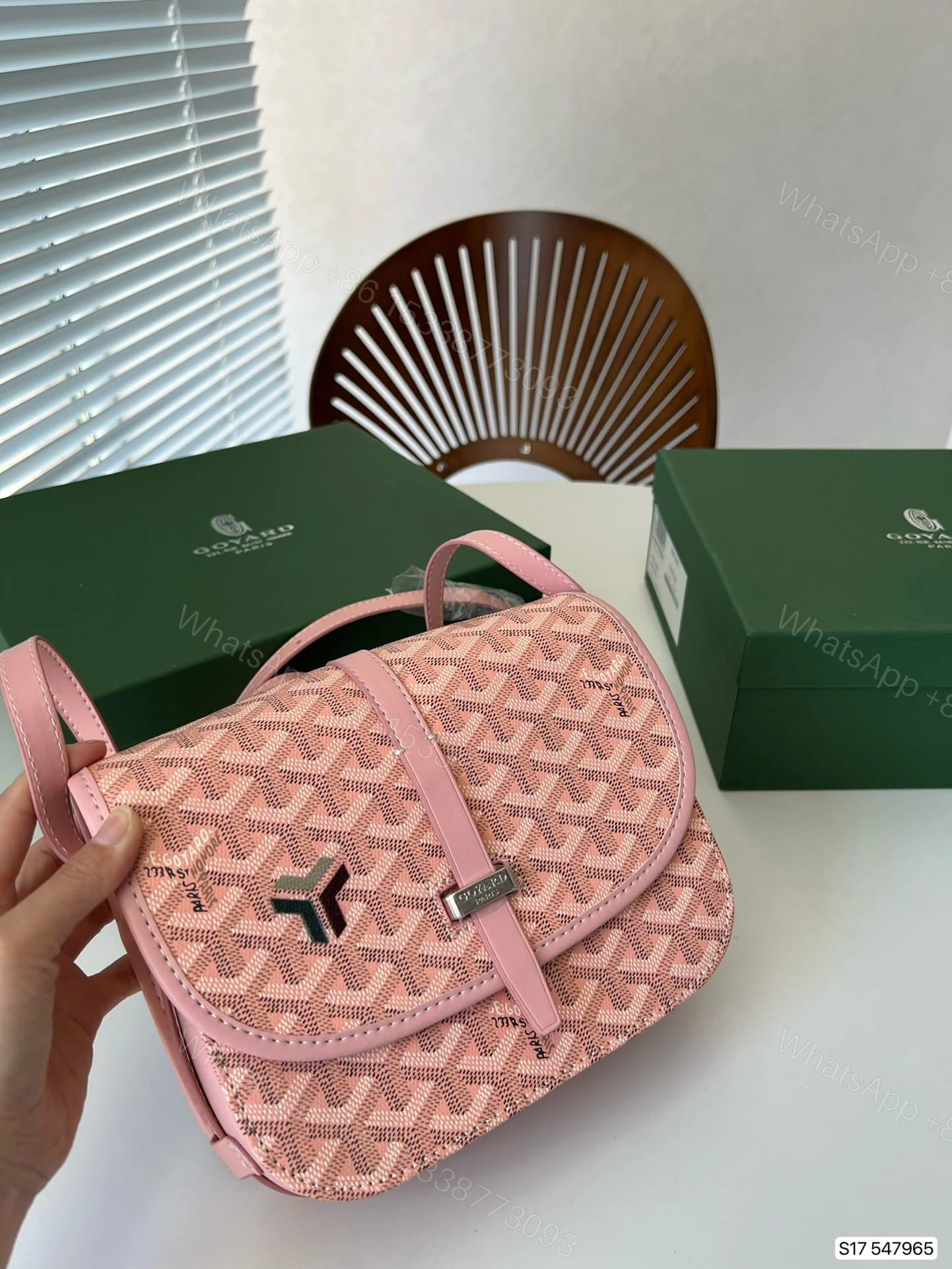 View 6 of GOYARD BELVEDERE PM BAG PINK 22CM