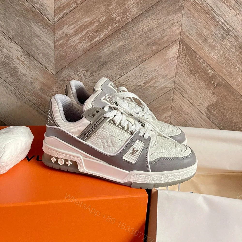 View 2 of Louis Vuitton LV Trainer Sneaker Grey White 1A8KBA