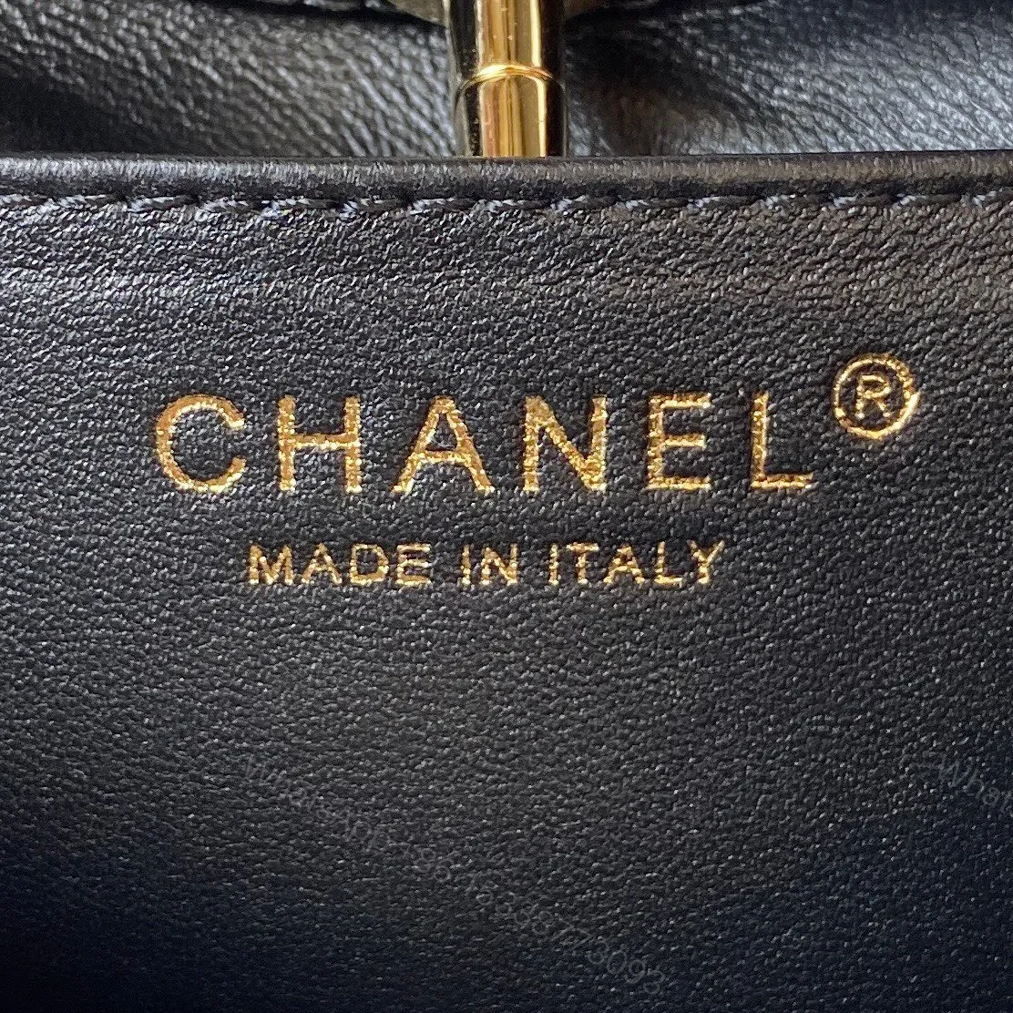 View 5 of Chanel Mini Shopping Bag Handbags Shiny Leather Lock Gold 31cm