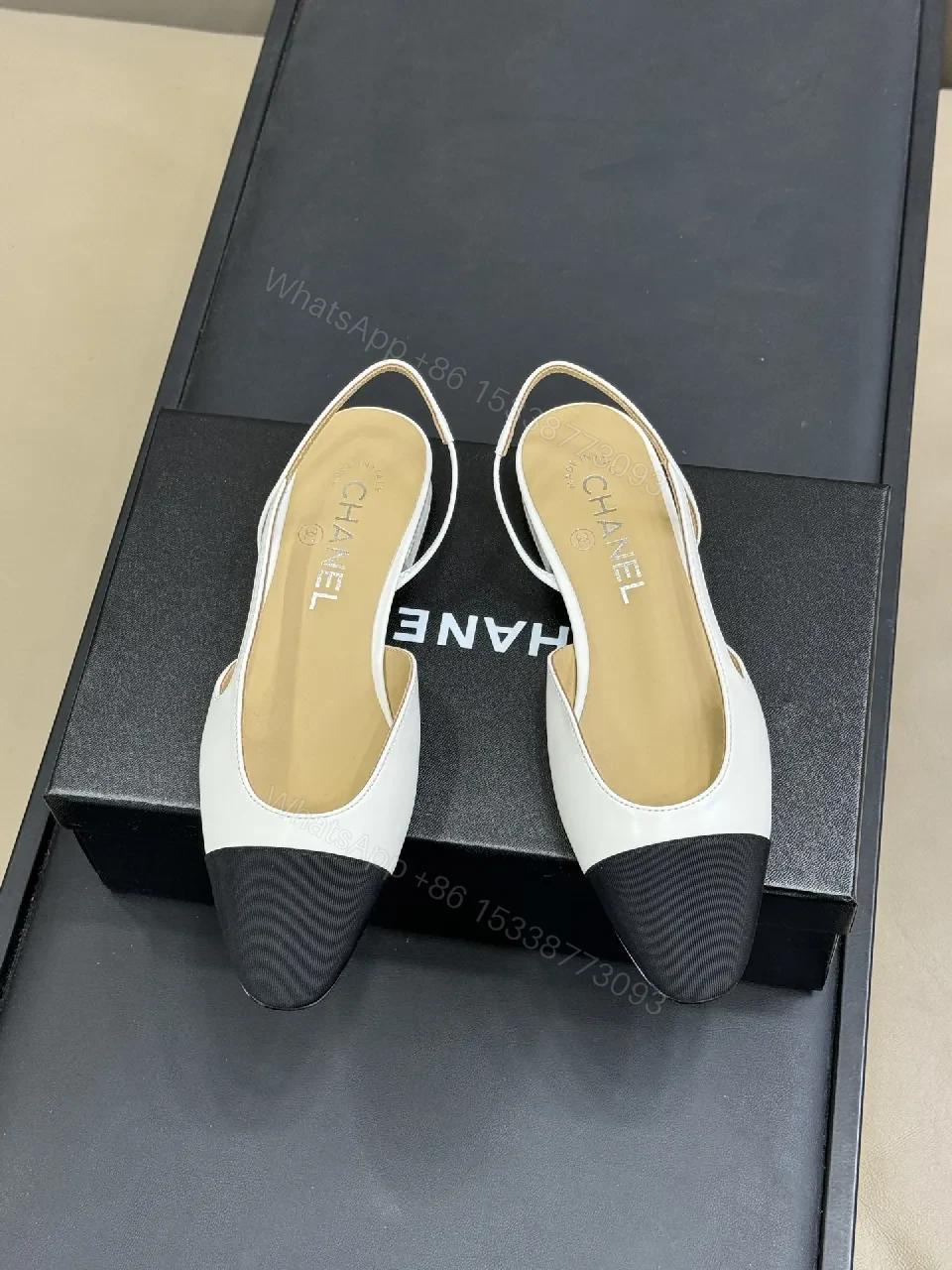 View 4 of Two‐Tone Slingback Pumps: Modern Comfort Elegance