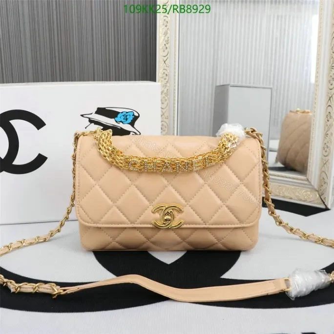 View 11 of Chanel Knockoff Quilted Red Classic Flap Bag RB8929