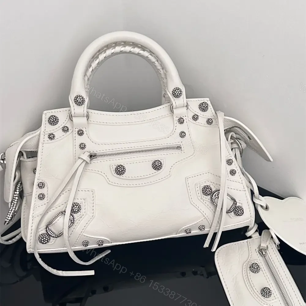 View 3 of 高仿Balenciaga*NeoCagole系列機車包白色