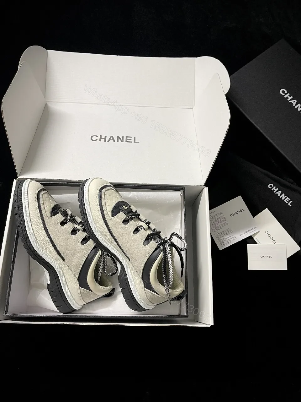 View 2 of Quilted Leather Sneakers with Contrast Detailing - Luxe Casual Sneakers