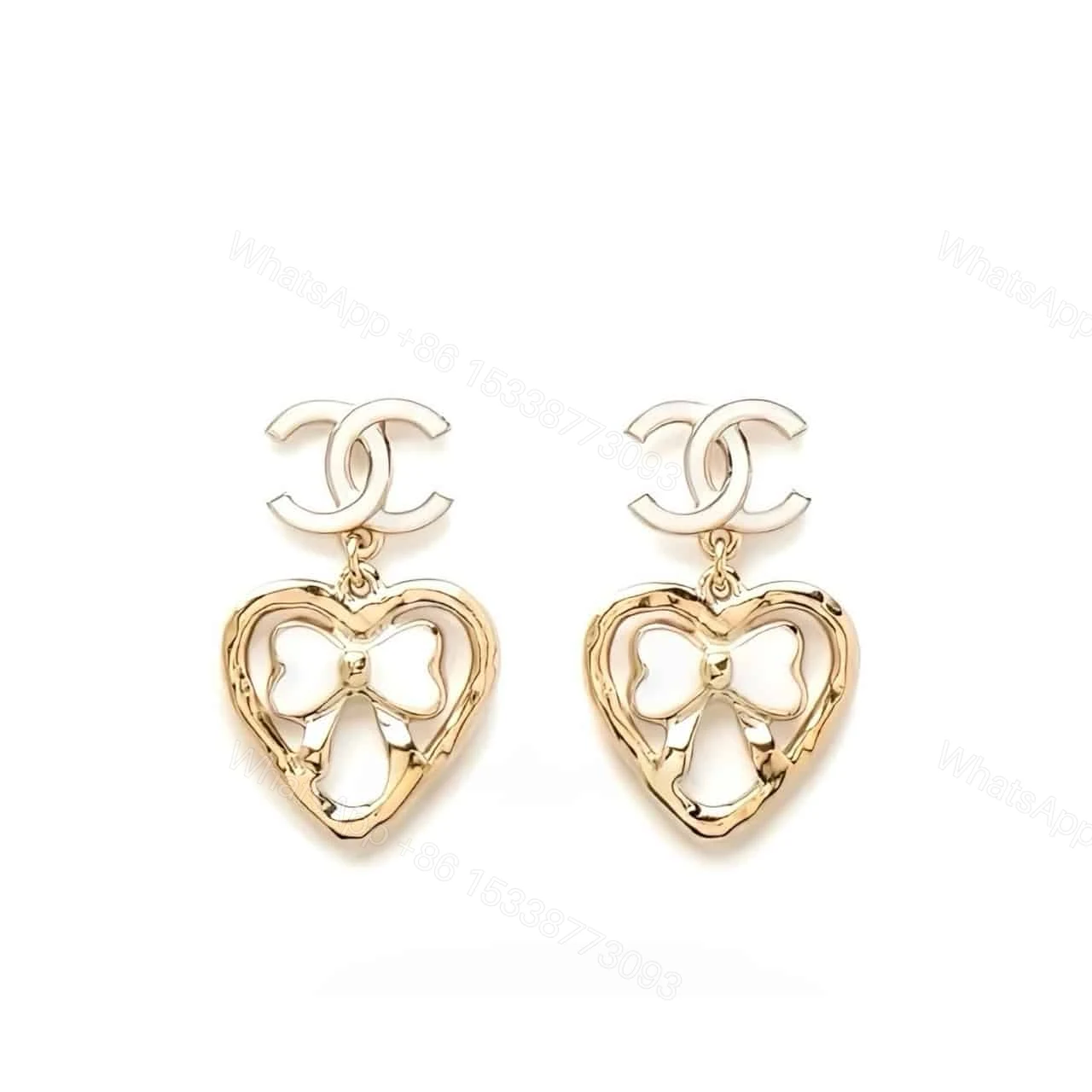 CHANEL EARRINGS WITH CC LOGO ABF305 B19851 NAFGV — view 1