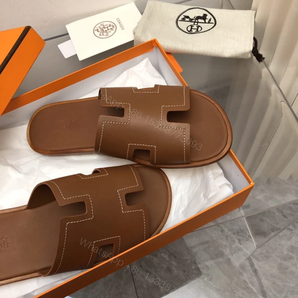 View 5 of Hermes Izmir Sandal Brown H221826ZHA3415