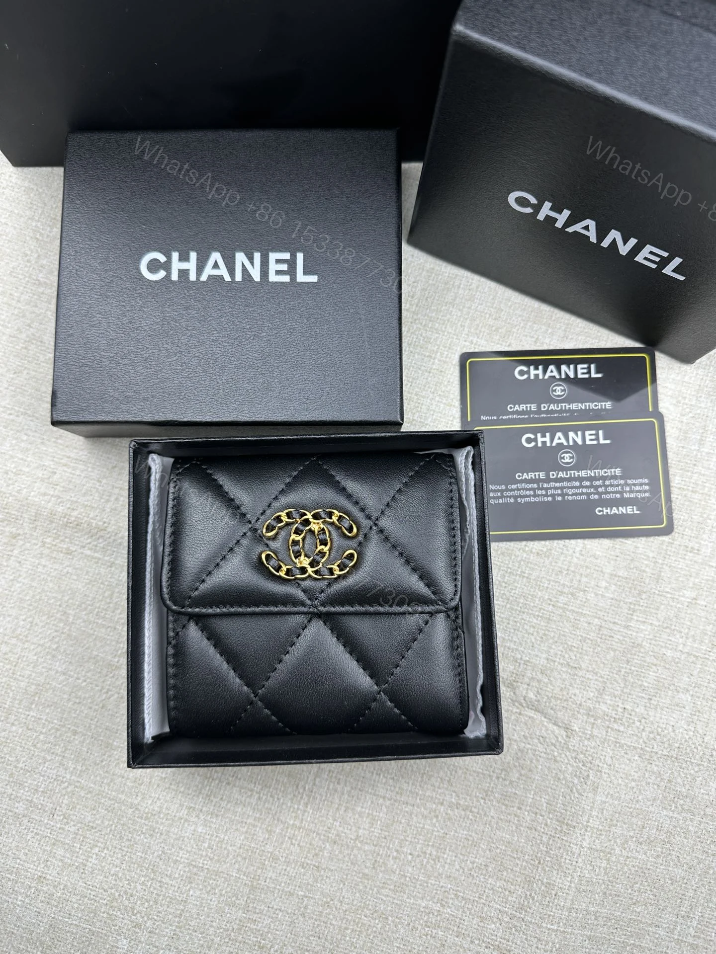 View 3 of Chanel 19 Small Flap Wallet