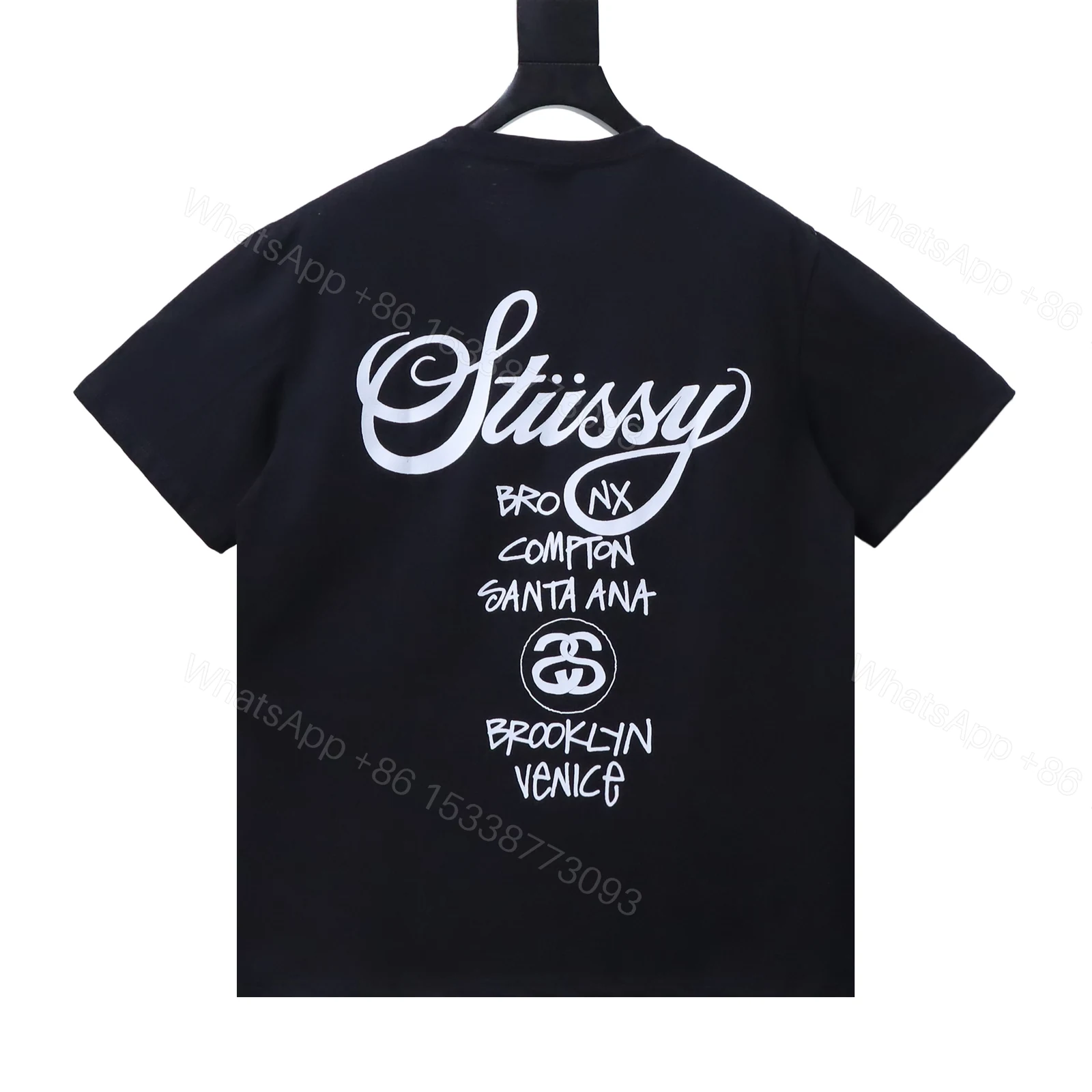Stussy World Tour Collection Printed Short Sleeve Shirt 2 Black — view 2