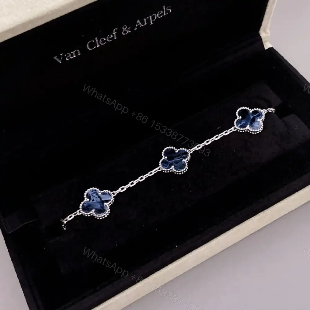 View 10 of 高仿首飾VanCleef&Arpels*RP7S400彼得石白金手鏈