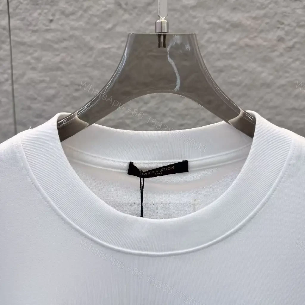 View 2 of White Cotton Tee – Minimalist Luxury Logo Shirt