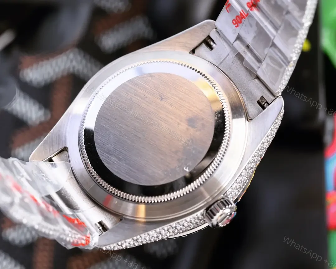 View 7 of Prestigious blue sky dweller replica 42MM Full Diamond Edition ROLEX-DAYTONA-TURQ-40
