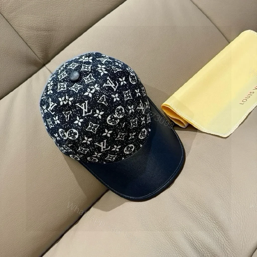 View 7 of Monogram Cap with Leather Peak – Bold Textured Luxury Cap