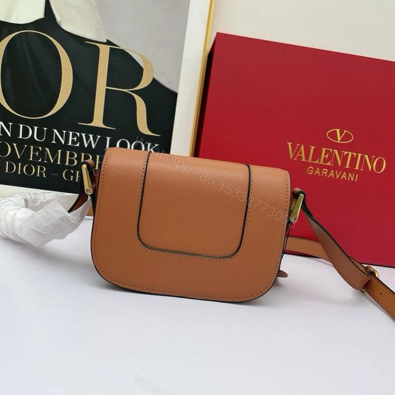 View 5 of VALENTINO GARAVANI SUPERVEE V LOGO SMALL BAG BROWN 18CM