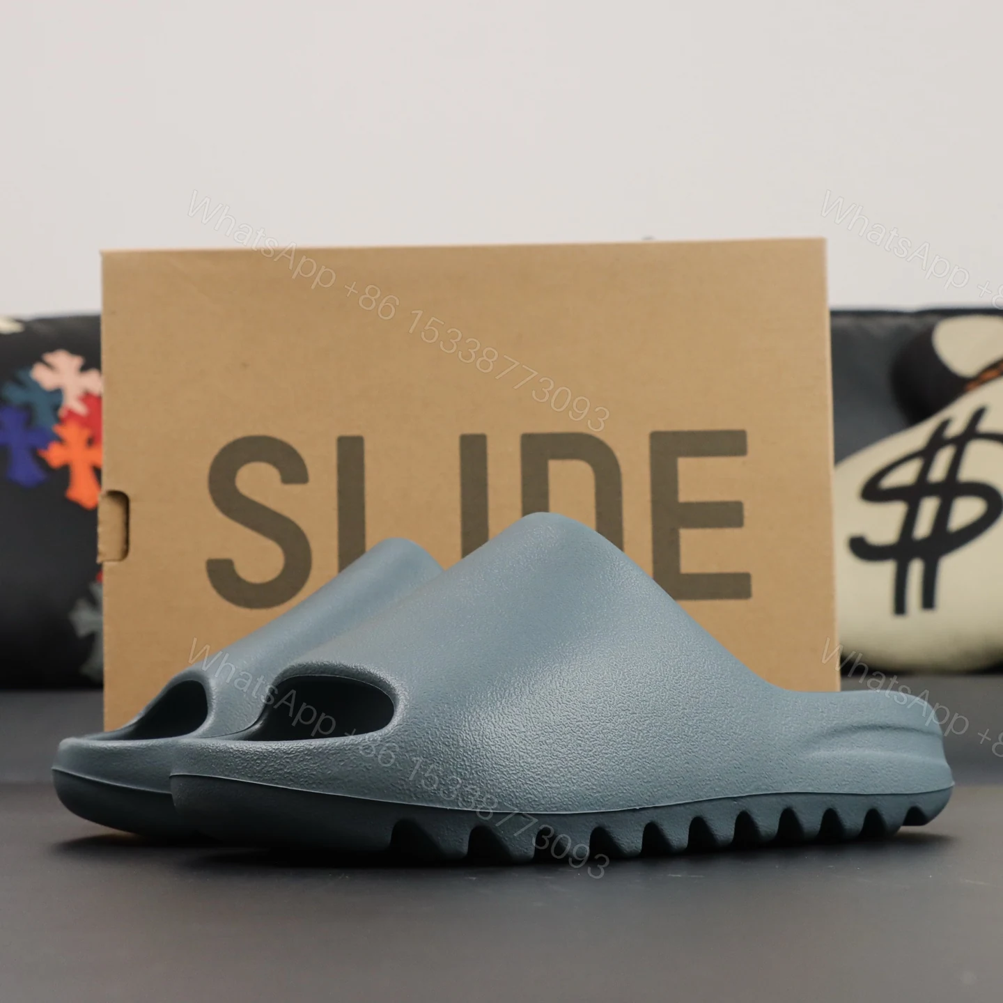 Yeezy Slide Slate Marine Reps — view 1