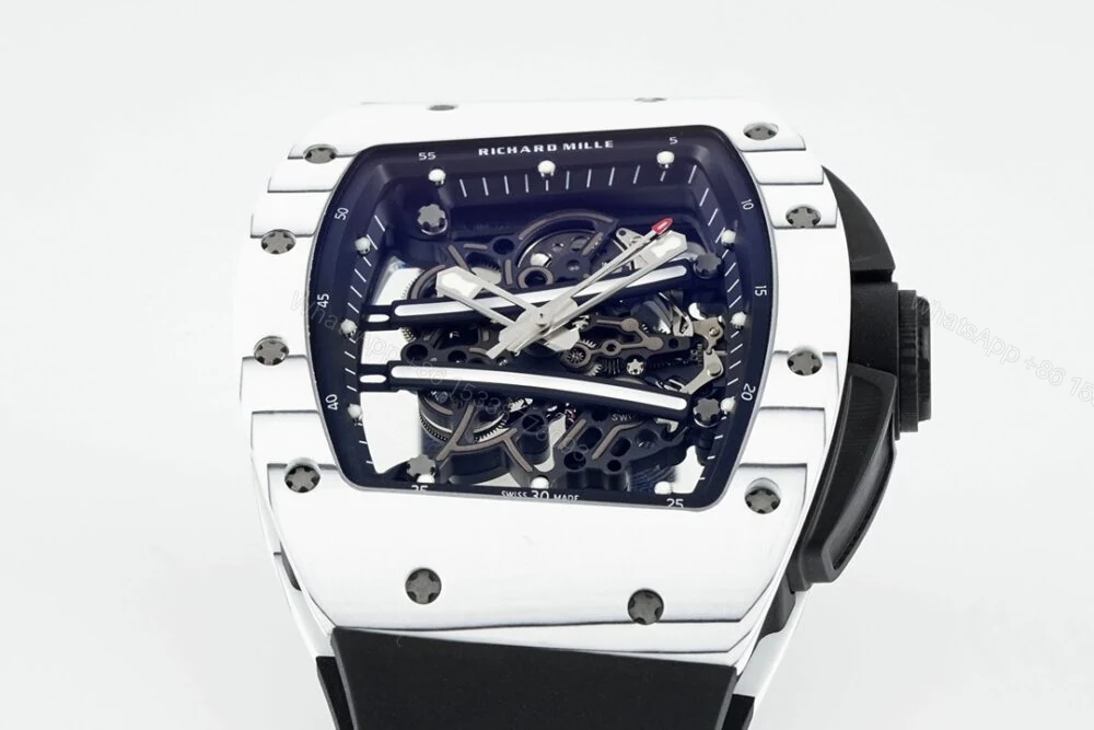 View 3 of RM61-01 Yohan Blake Rehaut White Bezel on Black Rubber Strap NTPT APSF RMUL2