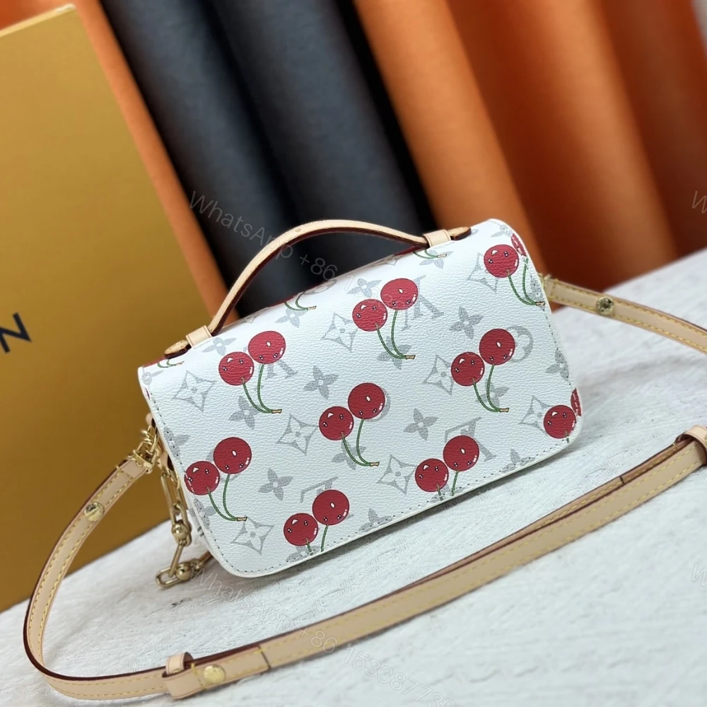 View 4 of Louis Vuitton X Murakami Pochette Métis East West Monogram Cherry White 21Cm M14231