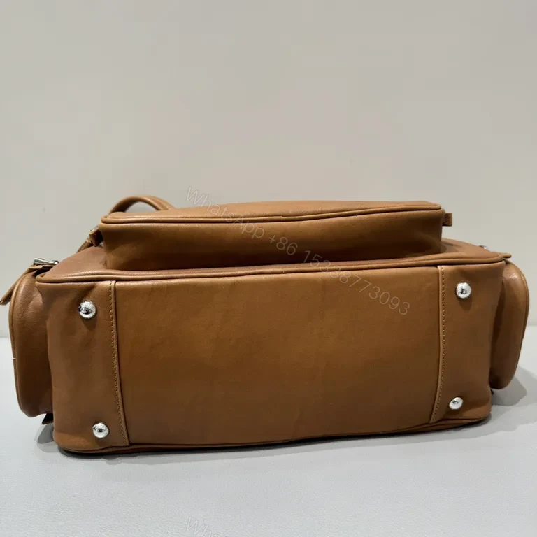 View 2 of Structured Leather Satchel: Miu MiuDetailing, Everyday Luxury
