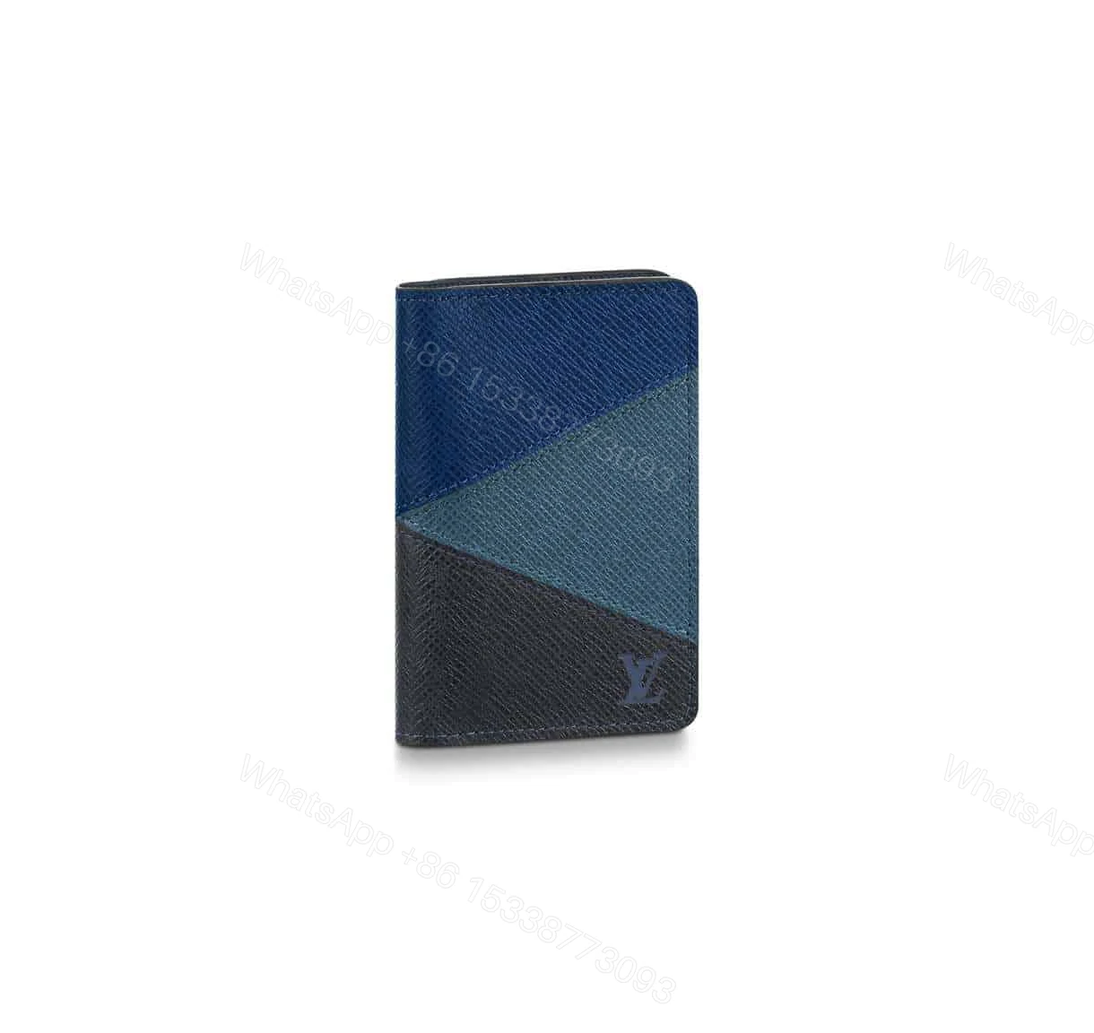 Louis Vuitton Pocket Organizer Blue Monochrome Taiga Leather – RRG027 — view 1