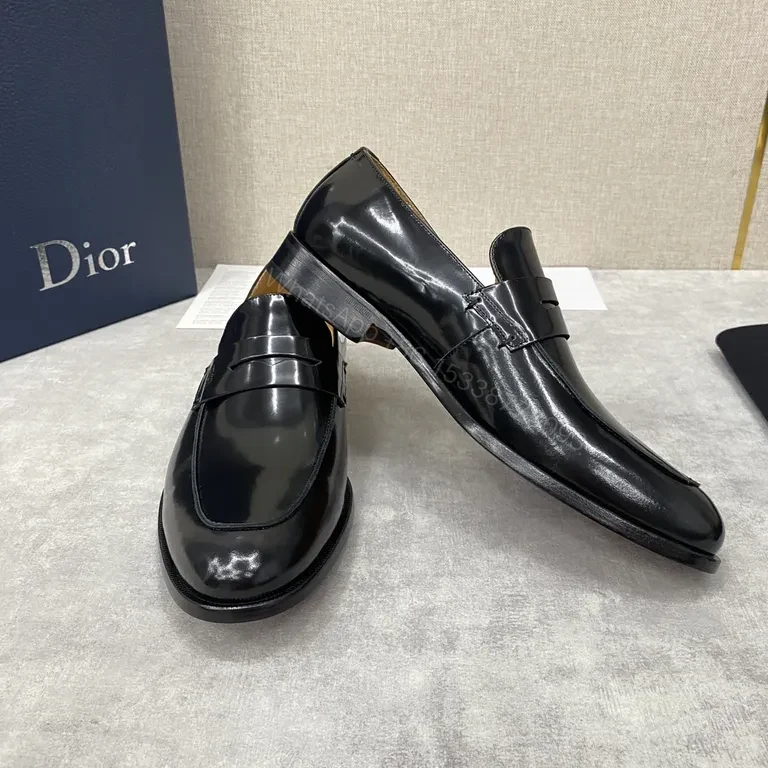View 5 of Glossy Fringe Dior Loafers: Black Patent, Luxury Comfort
