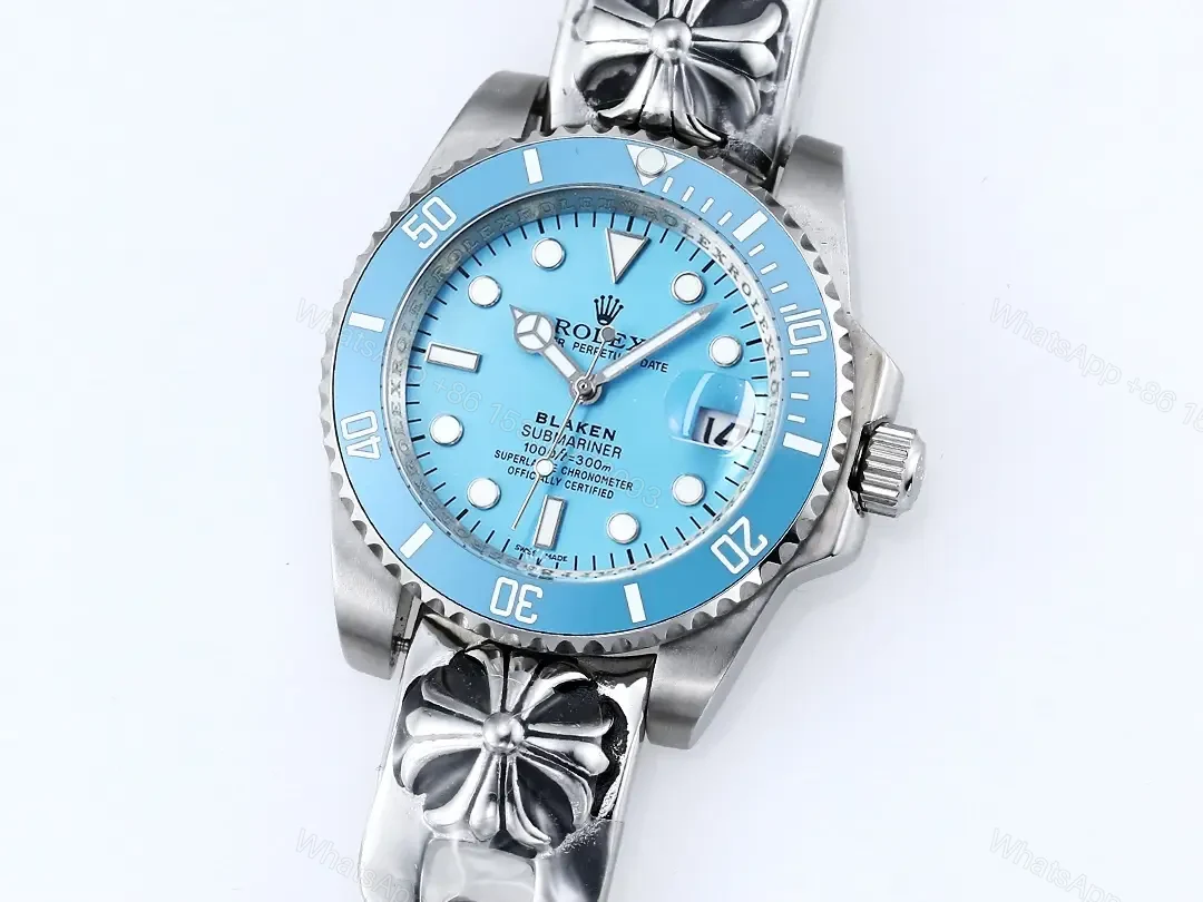 Exceptional tiffany blaken submariner replica 40MM Silver Bracelet Edition RG-BLAKEN-TIFFANY-SUB-SILVER — view 1