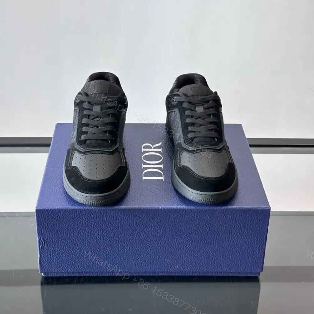 View 3 of DIOR B27 UPTOWN SNEAKERS BLACK SUEDE SMOOTH CALFSKIN AND BLACK OBLIQUE JACQUARD – CD213