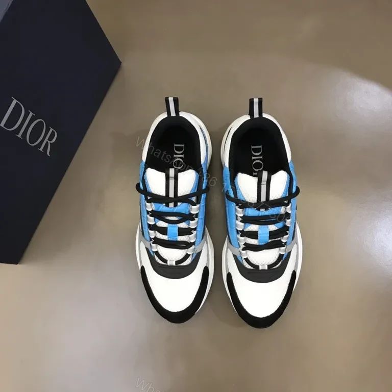 View 9 of White-Black-Grey Electric Blue Luxe Runner: Dior-Inspired