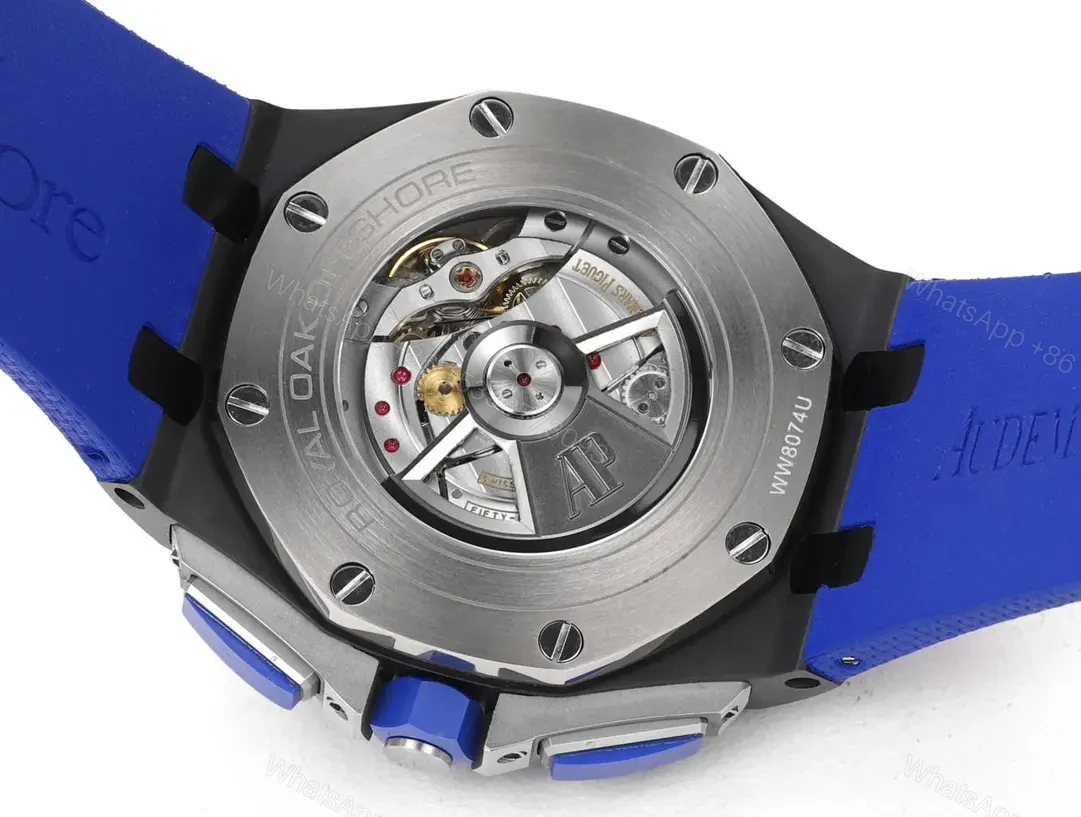 View 8 of JH Factory Audemars Piguet Royal Oak Offshore Blue Ceramic Watch with Chronograph Function