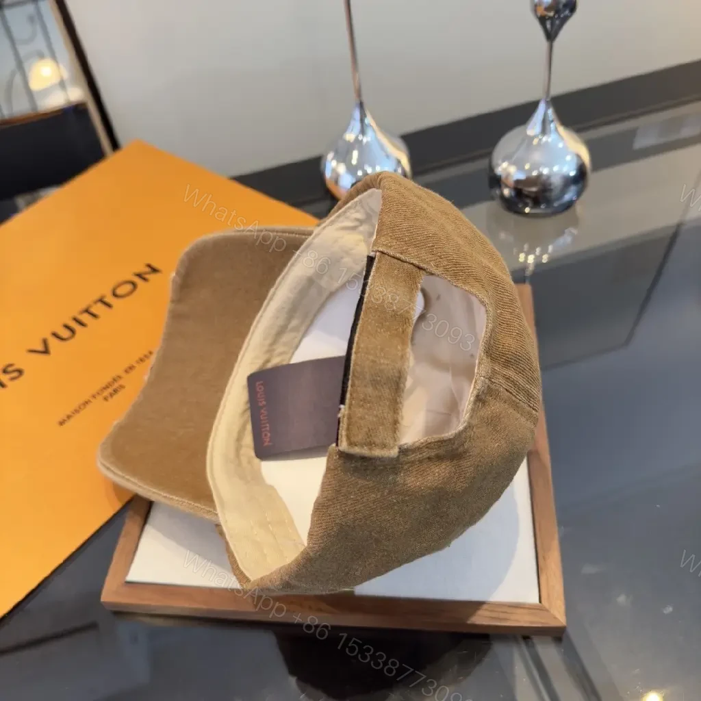 View 7 of Casual Luxe Cap: Distressed Tan Cotton with LV Logo