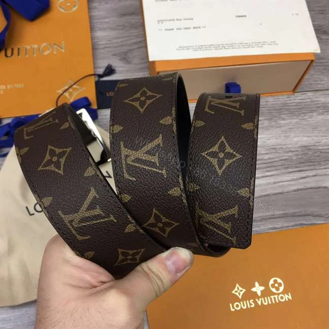 View 3 of LOUIS VUITTON PYRAMIDE FRAME 40MM REVERSIBLE BELT – B165