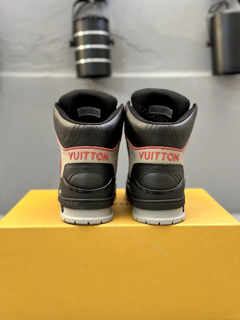 View 3 of Bold Leather LV High-Tops: Luxe Streetwear Sneaker