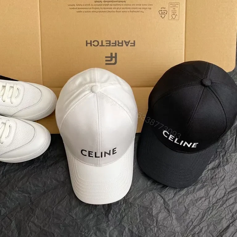 View 9 of Celine-Inspired Cap: Minimal Luxury Cotton Baseball Hat