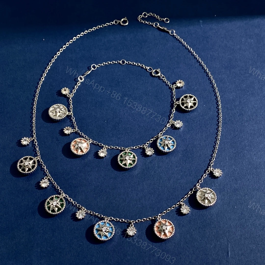Dior原單彩色羅盤項鍊手鍊套裝高級感女款飾品 — view 1