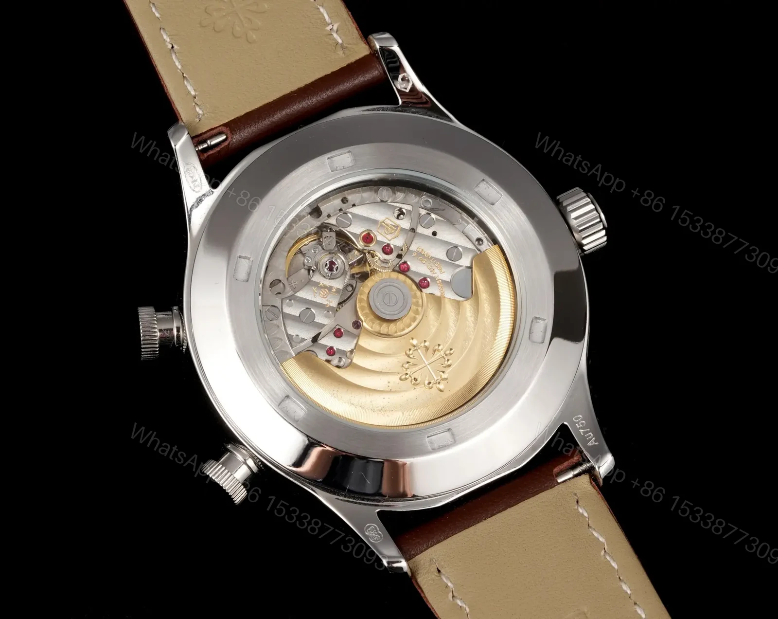 View 6 of Patek Philippe Calatrava Pilot Travel Time 42mm Leather Strap Premium Edition 5524G-001
