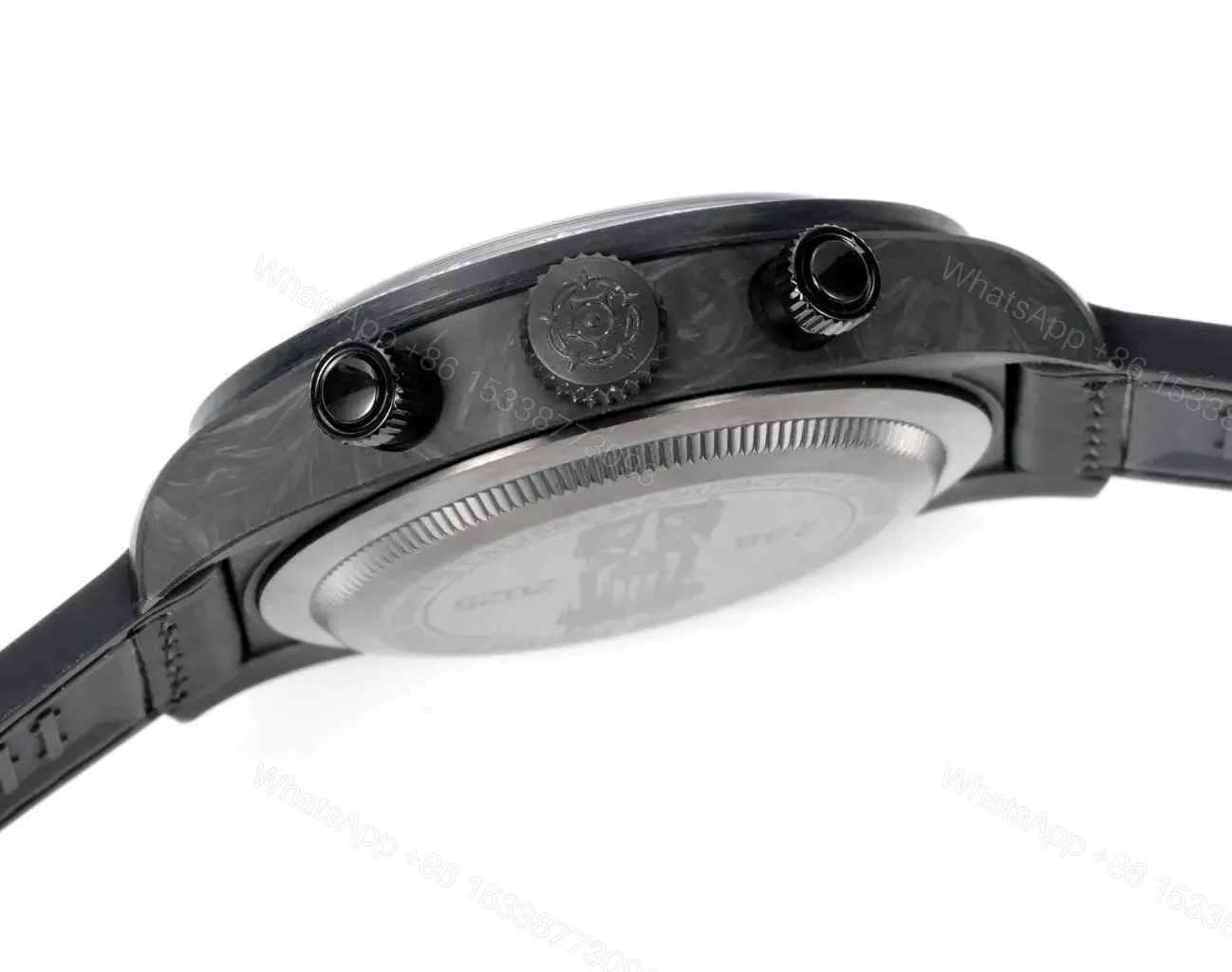 View 7 of Tudor Chronograph Watch White Dial Black Subdial Carbon Case Strap Premium 42MM M7937KN-0001