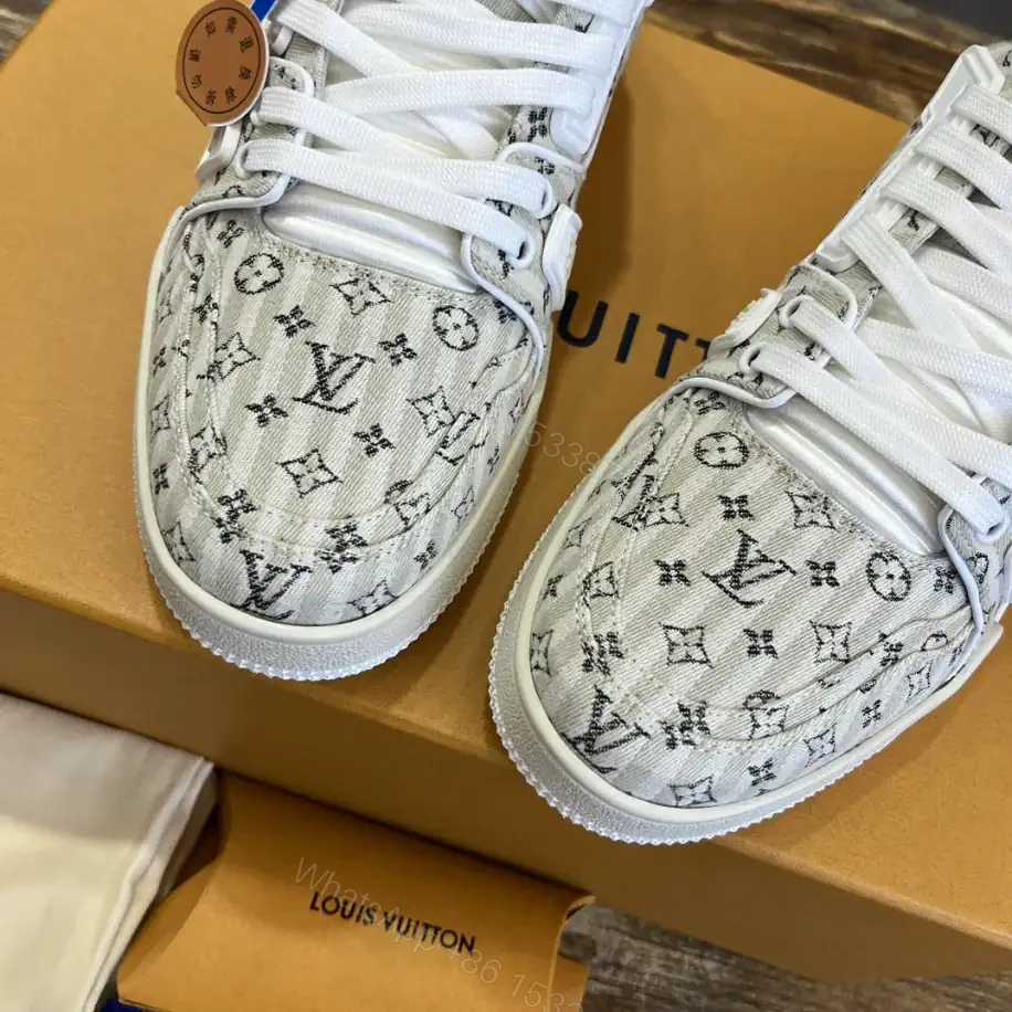 View 8 of LOUIS VUITTON LV TRAINER SNEAKERS IN BEIGE – LSVT345
