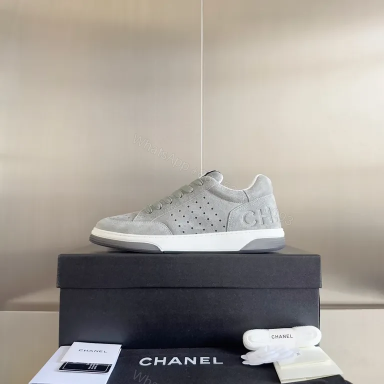 View 7 of Chanel-Inspired Luxury Low-Top Sneakers: Subtle Texture