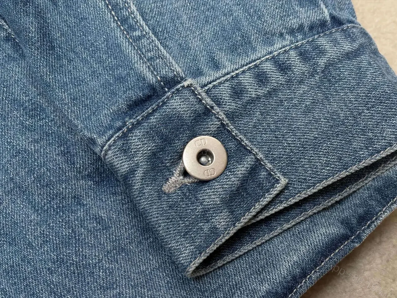 View 2 of Denim Zip Jacket — Subtle Luxury, Modern Texture, Premium Comfort
