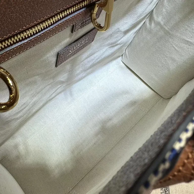 View 4 of GG Monogram Tote: Canvas + Leather, Classic Luxe, Everyday Versatility