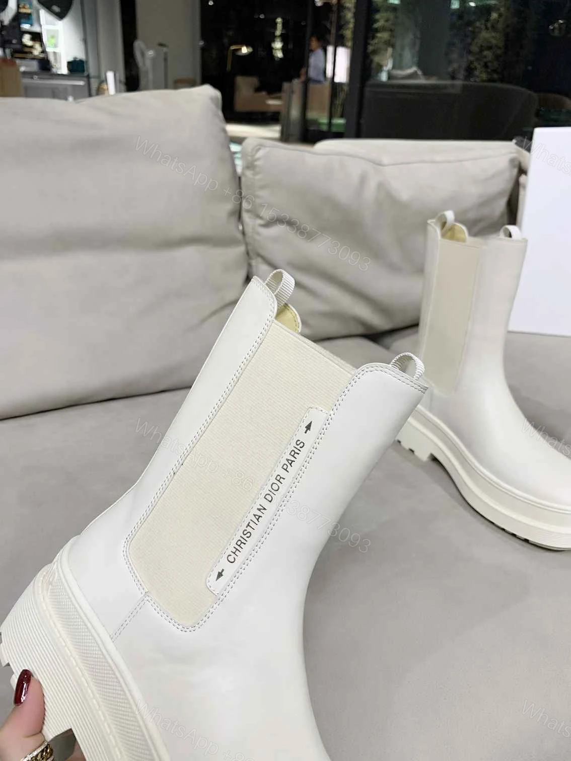 View 5 of DIOR TRIAL ANKLE BOOTS LEATHER WHITE