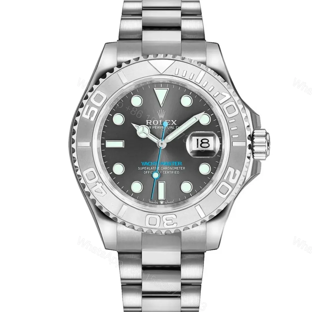 Replica Watch Rolex Yacht-Master 40 Rhodium Dial Steel / Platinum Clone Quality — view 1