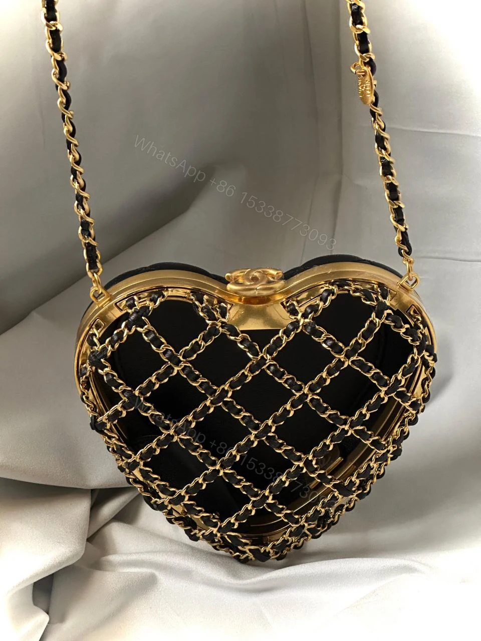 View 4 of Chanel Heart Minaudière Sholder Bag
