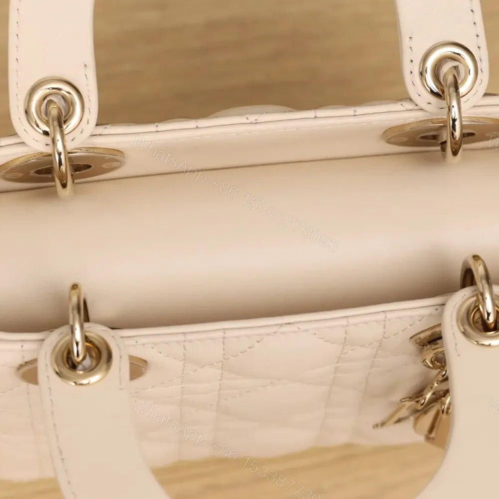 View 9 of 高仿Dior*Lady系列M0505M63U淺象牙色三格單肩包Mini免檢版