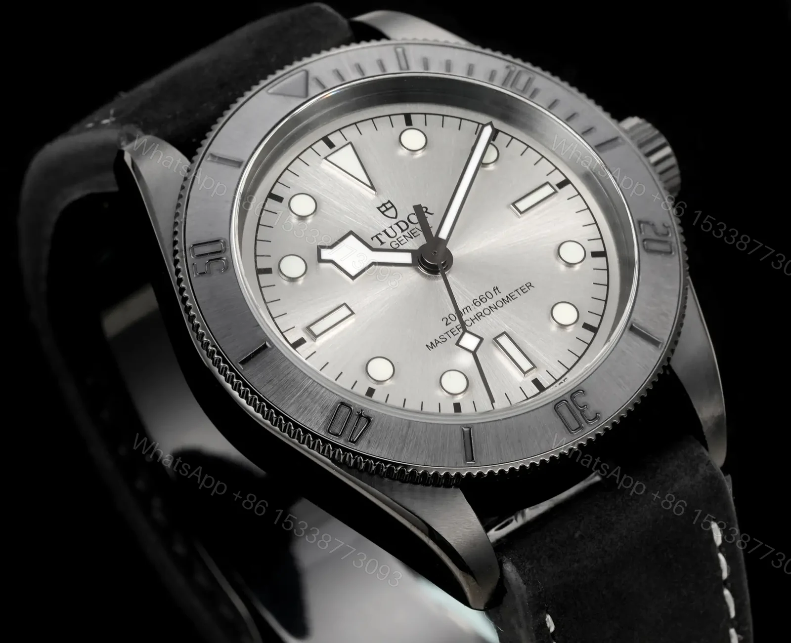 View 4 of Tudor White Warrior 41mm White Dial Black Leather Strap Watch TUDOR-WARRIOR-41-WHT-BLK-LEATHER