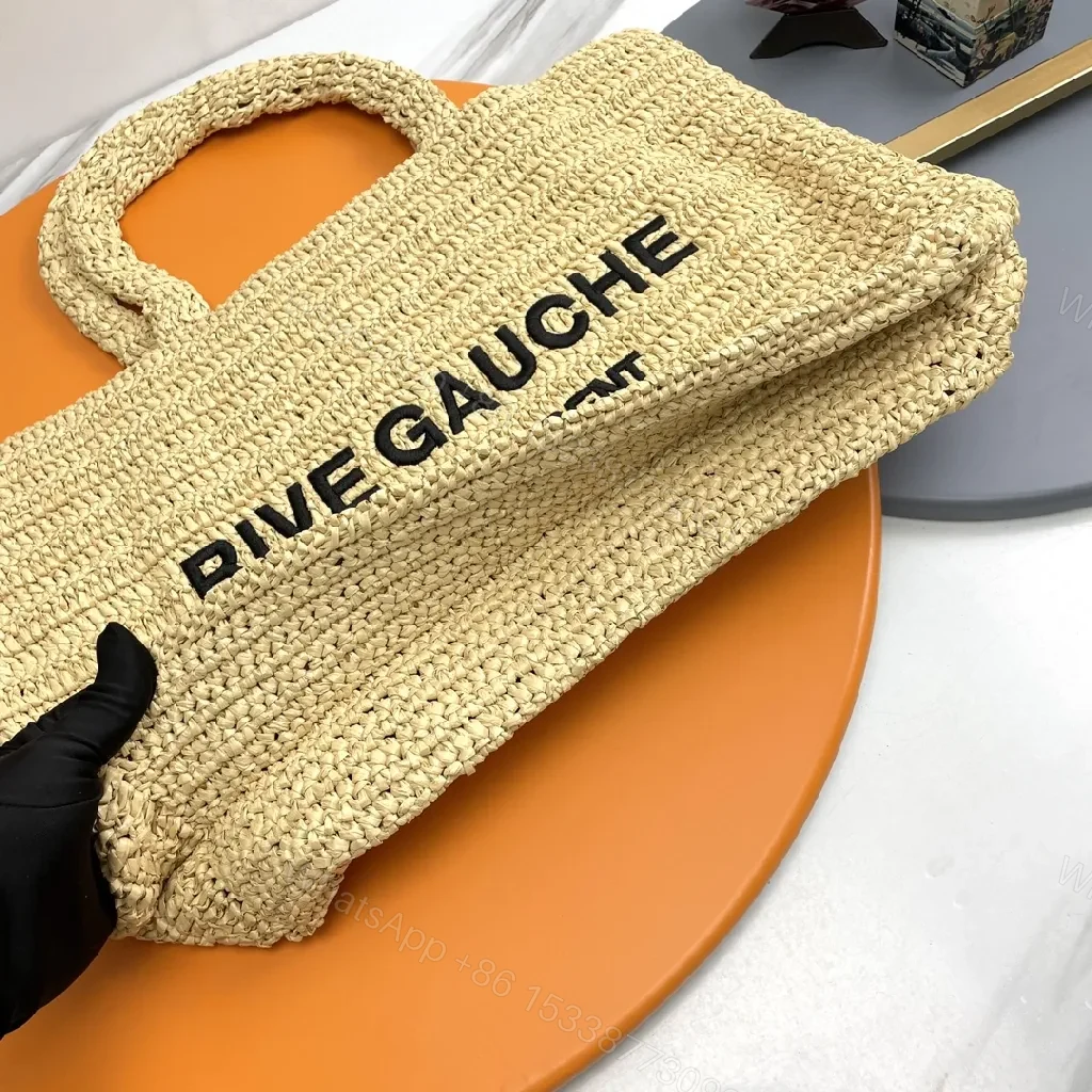 View 9 of Straw Tote: Structured, Sun-Kissed, Designer-Inspired Chic