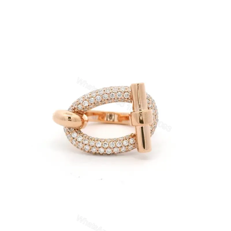 18K Rose Gold Hermes Lab Diamond Adage Women Ring — view 1